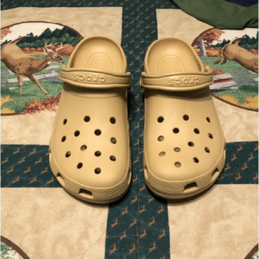 CROCS Yellow Sandals & Flip Flops with Perforated Design